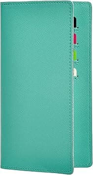 Hoffi Checkbook Covers for Personal Duplicate Checks, Genuine Leather Checkbooks Register Cover Holder Wallets for Women & Men (Turquoise), Turquoise, One size, Classic on Amazon.ae - Price Tracker