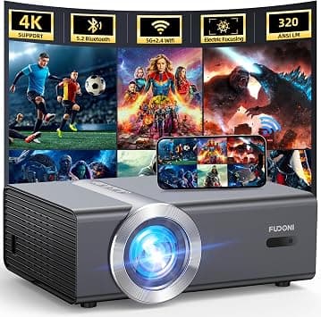 [Electric Focus/Auto Keystone] Projector with WiFi and Bluetooth, Native 1080P 800ANSI 4K Supported,FUDONI Outdoor Movie Projector for Home Theater UP to 300", for iOS/Android/Laptop/TV Stick/HDMI/USB on Amazon.ae - Price Tracker