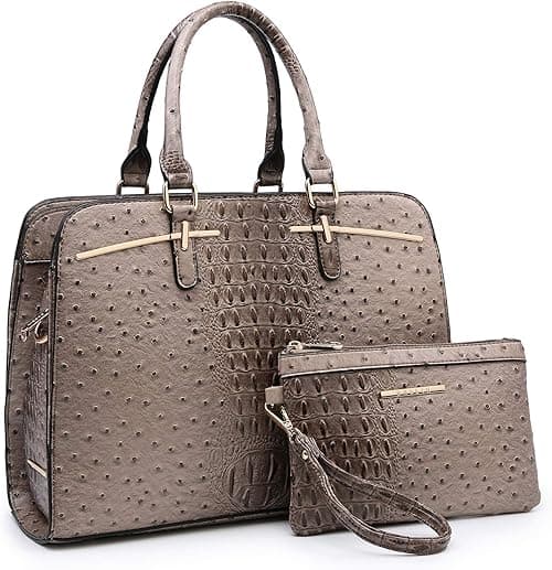 Dasein Women Satchel Handbags Shoulder Purses Totes Top Handle Work Bags With Matching Wallet on Amazon.ae - Price Tracker