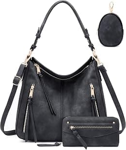 Hobo Bags for Women Handbags Purse Large Ladies Crossbody Purses Shoulder Bag Boho Designer 3pcs Set Faux Leather - Best Deal Finder