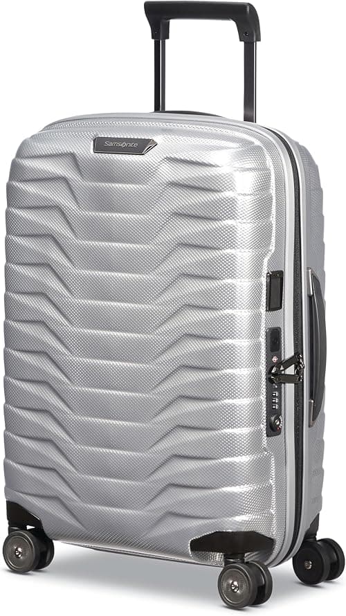 Samsonite Proxis Hardside Expandable Luggage with Spinners, Global Carry-On Spinner, Silver, International Carry-On, Proxis Hardside Expandable Luggage With Spinners on Amazon.ae - Price Tracker