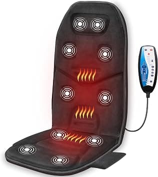 COMFIER Massage Seat Cushion with Heat, 10 Vibration Motors, 3 Heating Pads, Back Massager for Chair, Massage Cushion for Back Pain Relief على Amazon.ae - متتبع الأسعار