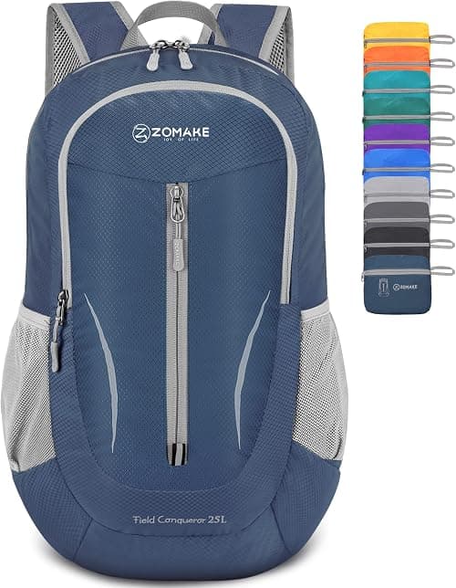 ZOMAKE Foldable Backpack Lightweight Packable 25 L, Small Hiking Daypack Water Resistant Travel Bag Nylon Outdoor Sports Camping Rucksack Walking Trekking for Men Women Seniors on Amazon.ae - Price Tracker