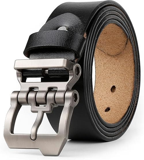 JingHao Belts for Men,Casual Mens Belt Leather for Jeans,Cowboy,Black Genuine Leather Belt,Plus Size 28"-64" Width 1.45" Brown on Amazon.ae - Price Tracker