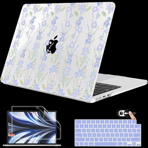 Mektron for 2026 MacBook Air 13-inch M5 Laptop Case A3449 with 13.6-inch Liquid Retina Display Fits 2025 A3240 M4 2024 A3113 M3 2023 A2681 M2 Printed Shell for MacBook Air 13.6", Blue Floral C508 on Amazon.ae - Price Tracker