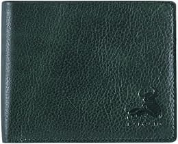 RFID Bifold Leather Wallet For Men with Flip Up ID in Vintage Buffalo Brown, Buffalo Wild Green Trail, 3.5" x 4.5", Classic - متتبع أسعار Amazon.sa