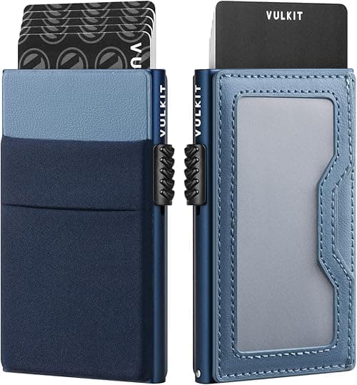 VULKIT Minimalist Wallet with ID Window & EDC Pocket Pop Up Card Holder RFID Blocking Slim Wallet Design for Airtag Cash Coins & Credit Cards on Amazon.ae - Price Tracker