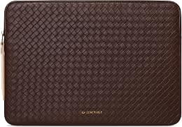 Comfyable Woven Laptop Sleeve 13 Inch Faux Leather Compatible with 13/13.3/14 Inch MacBook Air & MacBook Pro M5 M4 M3 M2 2025, Mac Travel Bag for Men Women, Computer Sleeve, Mocha Brown - Best Deal Finder