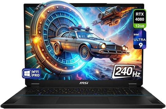 msi Stealth 18 AI Studio Gaming Laptop, Intel Ultra 9-185H, 64 GB DDR5 RAM, 4 TB + 4 TB PCle SSD, 18” QHD+ (2560x1600) 240Hz, Nvidia G-Force RTX 4080, Backlit Keyboard, W11 Pro على Amazon.ae - متتبع الأسعار