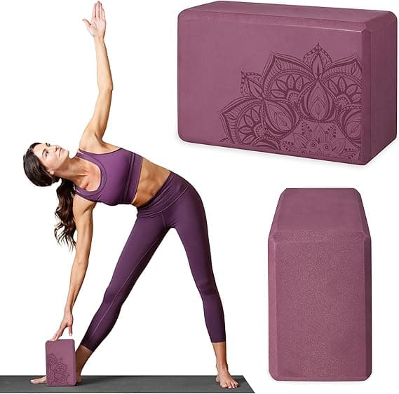 Gaiam Yoga Block - Supportive Latex-Free EVA Foam Soft Non-Slip Surface for Yoga, Pilates, Meditation (Athenian Blush) (05-64086) on Amazon.ae - Price Tracker