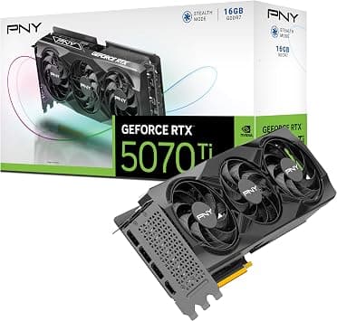 PNY بطاقة رسومات جيفورس RTX 5070 Ti 16GB ثلاثية المراوح DLSS4 - دليلك لأفضل العروض