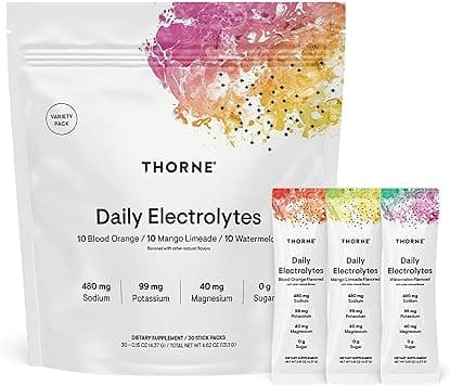 THORNE - Daily Electrolytes - Zero Sugar & Low-Calorie Electrolyte Drink Mix - Naturally Flavored & Sweetened - NSF Certified for Sport - Variety - 30 Stick Packs on Amazon.ae - Price Tracker
