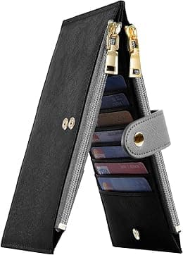 Travelambo RFID Wallet Women Large Size Bifold Multi Card Wallet Case with Zipper Pocke Credit Card Holder for Women - Best Deal Finder