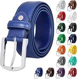 Falari Men Genuine Leather Casual Dress Belt With Single Prong Buckle 16 Colors - Best Deal Finder