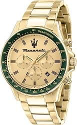 Maserati Gold Steel Analog Quartz Men Watch, Gold, Chronograph - دليلك لأفضل العروض