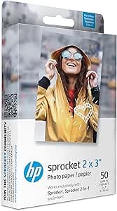 Hp Sprocket 2X3 Premium Zink Sticky Back Photo Paper (50 Sheets) Compatible With Printers. on Amazon.ae - Price Tracker