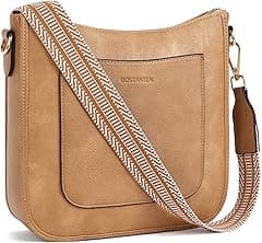 BOSTANTEN Crossbody Bags for Women Trendy Vegan Leather Hobo Handbags Fashion Shoulder Bags Purse with Adjustable Guitar Strap - Amazon.ae Price Tracker