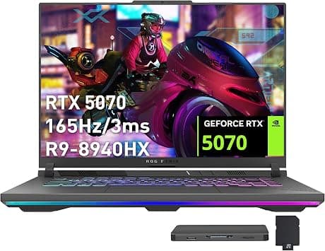 ASUS ROG Strix G16 16" WUXGA 165Hz Gaming Laptop, NVIDIA GeForce RTX 5070 8GB, AMD Ryzen 9 8940HX, 32GB DDR5, 3TB Storage (2TB SSD + 1TB Docking Station Set), RGB Backlit Keyboard, Win 11 Pro, Gray on Amazon.ae - Price Tracker