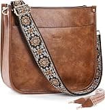 HKCLUF Crossbody Bags for Women Trendy Vegan Leather Hobo Handbags With 2PCS Adjustable Guitar Strap Shoulder Bucket Bags - Best Deal Finder
