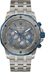 Bulova Men's Marine Star 'Series A' Chronograph Quartz Watch, Luminous Markers, Rotating Dial, 100M Water Resistant, 44mm - Best Deal Finder