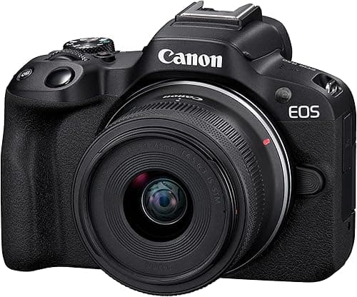 Canon EOS R50 RF-S18-45mm f/4.5-6.3 is STM Mirrorless Photo Camera (Black)- 4K Video Vlogging with 24.2 MP on Amazon.ae - Price Tracker