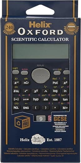 Helix RC2072 Oxford Scientific Calculator, 240 Functions, Protective Cover - Best Deal Finder