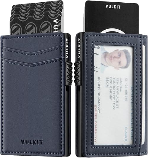 VULKIT Men's Slim Wallet Pop Up Card Holder RFID Blocking Metal Wallet Minimalist Design Holds Up to 11 Cards on Amazon.ae - Price Tracker
