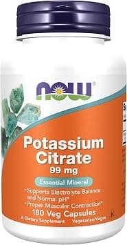NOW Foods Potassium Citrate - 180 Capsules - Best Deal Finder