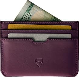Vaultskin MOORGATE Slim Card Holder - Minimalist Leather Wallet, RFID Blocking Sleeve, Fits Front Pocket, for Men and Women - Best Deal Finder