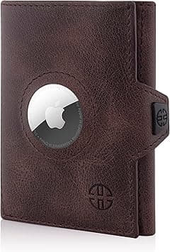 TRUSADOR Verona Leather Wallets for Men & Women Trifold Slim Front Pocket Rfid Wallet, Brown Vintage, Small, Air Tag + Coin Pocket on Amazon.ae - Price Tracker