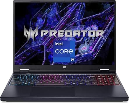 Acer Predator Helios 16 PH16 Gaming laptop 14th Gen Intel Core i9-14900HX Processor 24 Cores Upto 5.80GHz/32GB DDR5 RAM/1TB SED SSD/12GB Nvidia RTX4080 /16" 240Hz/WiFi-6E/RGB KB/Win11 Home/Black on Amazon.ae - Price Tracker