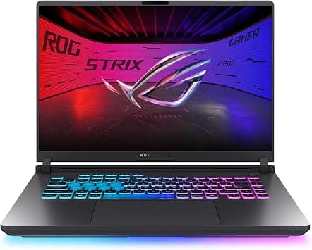 ASUS ROG Strix G16 Gaming Laptop, 16” 16:10 FHD+ 165Hz/3ms, NVIDIA GeForce RTX 5050 Laptop GPU, Intel Core i5 Processor 14450HX, 16GB DDR5-5600, 512GB PCIe Gen 4 SSD, Wi-Fi 7, Win11 Home, G615JHR-DS53 على Amazon.ae - متتبع الأسعار