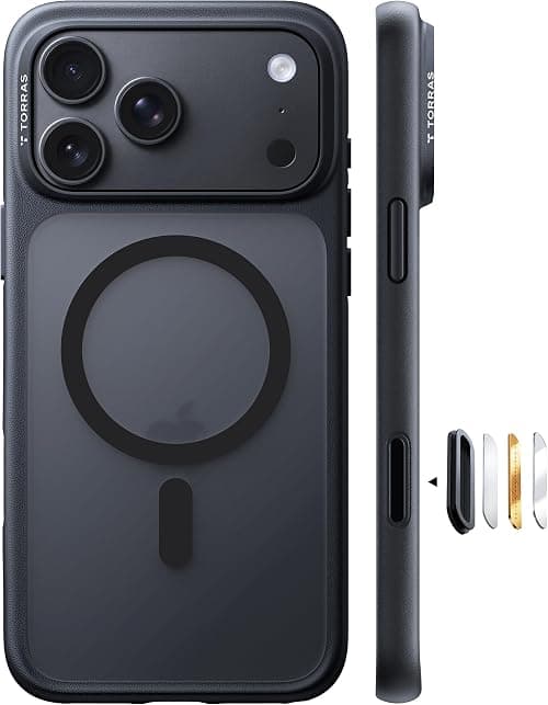 TORRAS Stronger Magnetic & Shockproof for iPhone 18 Pro Max Case Slim Black on Amazon.ae - Price Tracker