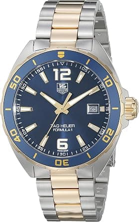 TAG Heuer Men's WAZ1120.BB0879 Formula 1 Analog Display Swiss QuartzTwo Tone Watch, Blue, 41 mm, Quartz Movement - Best Deal Finder