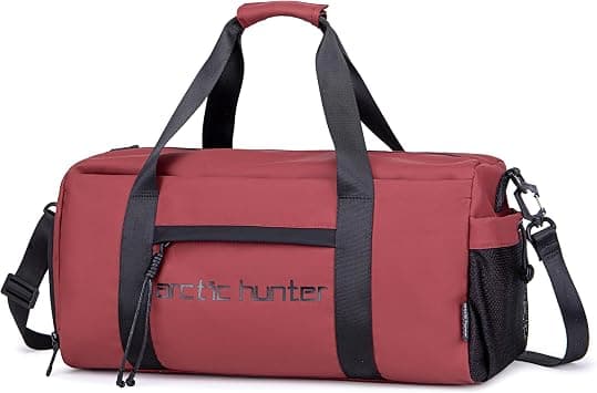 ah arctic hunter 25L Premium Gym Bag Water Resistant Duffel Bag with Shoe Compartment and Detachable Shoulder Straps for Men and Women, LX00537 (Red) on Amazon.ae - Price Tracker