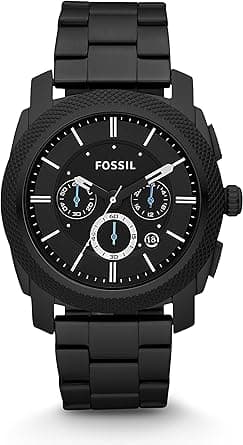 Fossil Machine Chronograph Black ion-plated stainless steel Men's Watch FS4552 on Amazon.ae - Price Tracker