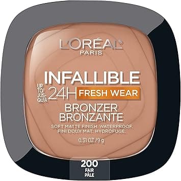 L’Oréal Paris L'Oreal Infallible Up to 24H Fresh Wear Soft Matte Longwear Bronzer. Waterproof, heatproof, transfer, humidity and sweatproof, Fair, 0.31 oz on Amazon.ae - Price Tracker