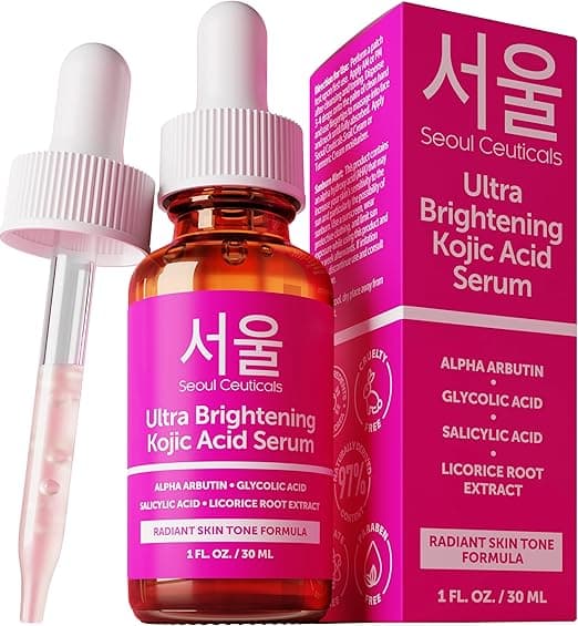 SeoulCeuticals Korean Skin Care Kojic Acid Serum Alpha Arbutin Serum – Dark Spot Remover Corrector Glycolic Acid Serum + Salicylic Acid K Beauty 1oz on Amazon.ae - Price Tracker