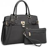 Women Handbags and Purses Fashion Satchel Tote Work Bags Top Handle Shoulder Purses with Matching Wristlet - Best Deal Finder