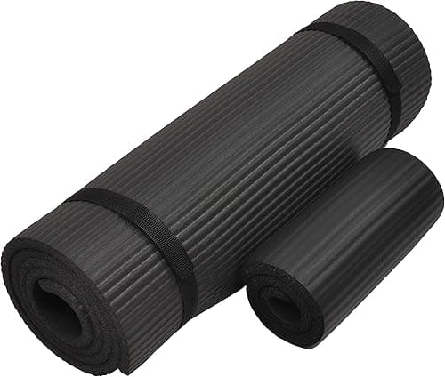 Everyday Essentials 1/2-Inch Extra Thick High Density Anti-Tear Exercise Yoga Mat with Knee Pad and Carrying Strap on Amazon.ae - Price Tracker