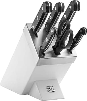 Zwilling Gourmet Knife Block Set with Self-Sharpening System, 7 Pieces, White on Amazon.ae - Price Tracker