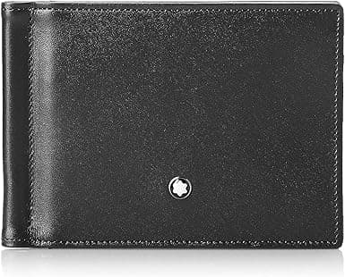 Montblanc Men's Meisterstuck 6 Cc With Money Clip Leather Wallet Black, 05525 on Amazon.ae - Price Tracker
