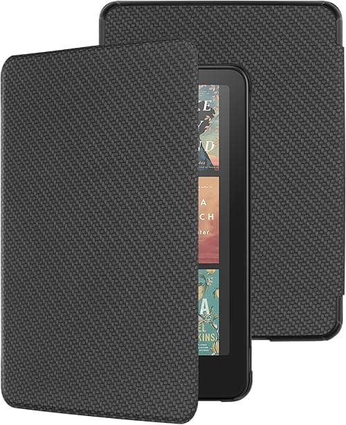 WALNEW Case for 7" All-New Kindle Paperwhite 12th Gen 2024 and Kindle Colorsoft Signature Edition, Premium PU Leather Protective Cover for Kindle Paperwhite with Auto Wake/Sleep (Black2) on Amazon.ae - Price Tracker