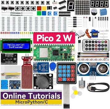 SunFounder Raspberry Pi Pico 2 W Ultimate Starter Kit with Over 110 Video Courses and Online Tutorials, 96 Projects (16 of which are IoT Projects), MicroPython, C++ Compatible (Arduino IDE Compatible على Amazon.ae - متتبع الأسعار