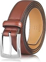 MILORDE Men's Genuine Leather Dress Belt, Handmade, 100% Cow Leather, Fashion & Classic Designs for Work Business and Casual - Best Deal Finder