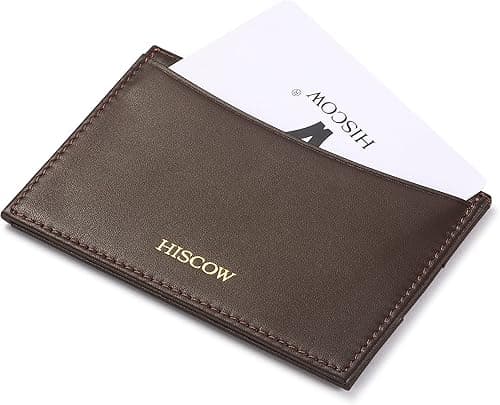 Leather Thin Card Holder, Slim ID Case Small Credit Card Wallet for Men & Women on Amazon.ae - Price Tracker