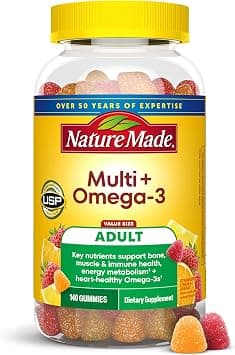 Nature Made Multivitamin + Omega-3 Gummies, 140 Count Value Size for Daily Nutritional Support على Amazon.ae - متتبع الأسعار