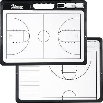 Murray Sporting Goods Whiteboard Premium Basketball Coaches Clipboard | Double-Sided Basketball Whiteboard with Marker على Amazon.ae - متتبع الأسعار