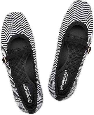 Frank Mully Mary Jane Women Flat Shoes Slip on Square-Toe Washable Shoes Comfortable for Dressy and Work with Ankle Strap on Amazon - Best Deal Finder