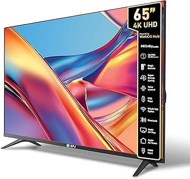 SPJ 65 Inch 4K Ultra HD LED Smart WebOS TV, Dolby Audio, Magic Remote, Apple AirPlay, WIFI/HDMI/USB Ports, WebOS Smart TV, Apps - YouTube/Netflix/Prime/Twitch - Black, 4KS65BLX, 1 Yr Warranty on Amazon.ae - Price Tracker